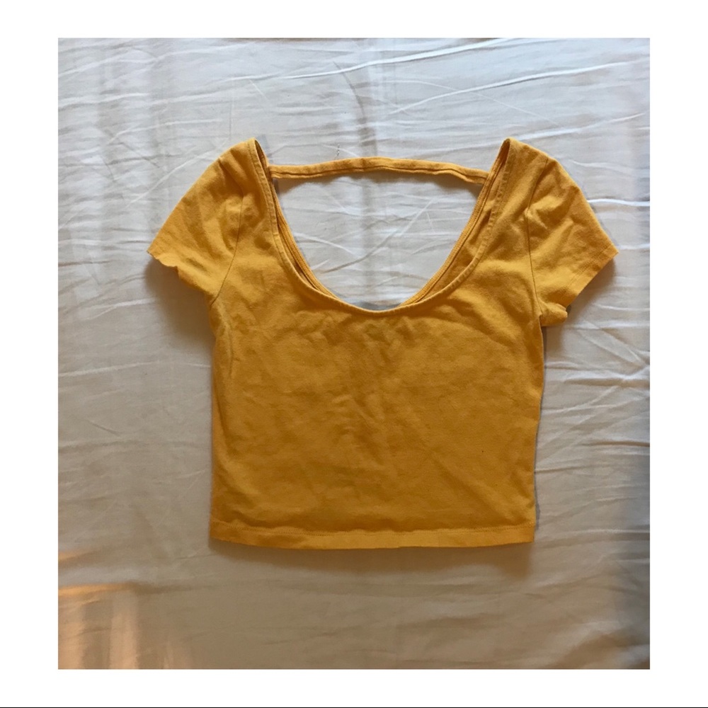 Yellow crop top
